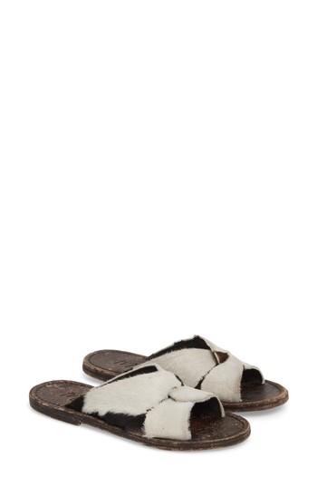 Women's Matisse Alamosa Genuine Calf Hair Sandal M - White
