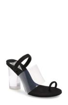 Women's Jeffrey Campbell Mania Clear Toe Loop Sandal M - Black
