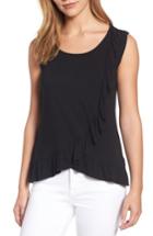 Women's Bobeau Julie Tulip Hem Ruffle Tank - Black