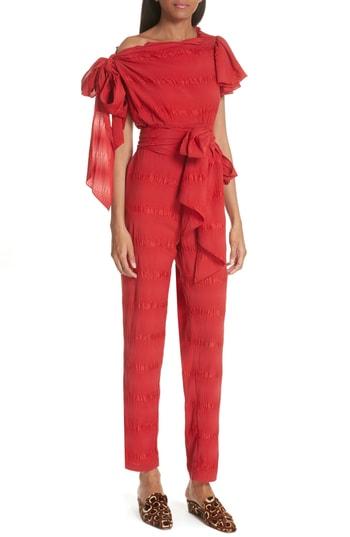 Women's Rachel Comey Stance Silk Blend Jumpsuit - Red