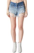 Women's Blanknyc The Essex Reconstructed Two-tone Denim Shorts - Blue