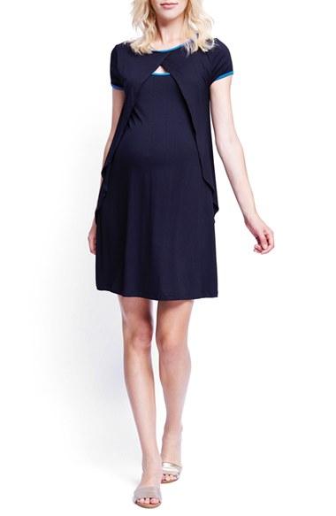 Women's Maternal America Crossover Maternity/nursing Dress