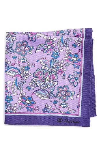 Men's David Donahue Floral Silk Pocket Square