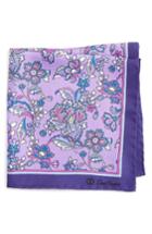 Men's David Donahue Floral Silk Pocket Square