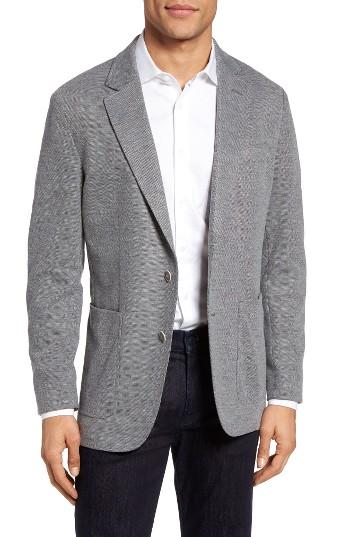 Men's Bugatchi Knit Sport Coat R - Grey
