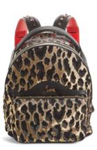 Christian Louboutin Small Backloubi Metallic Print Backpack - Black