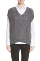 Women's Lafayette 148 New York Drop Hem Sweater - Black