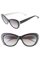 Women's Alice + Olivia Ludlow 53mm Gradient Lens Cat Eye Sunglasses - Black/ White