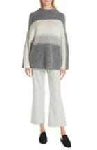 Women's Rag & Bone Holland Stripe Merino Wool & Mohair Blend Sweater, Size - Grey