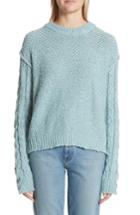Women's Acne Studios Hila Cable Sleeve Sweater - Blue