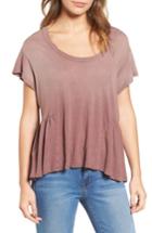 Women's Current/elliot The Girlie Linen Blend Tee - Brown