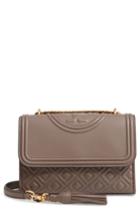 Tory Burch Small Fleming Leather Convertible Shoulder Bag - Brown