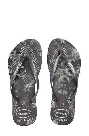 Women's Havaianas Slim Handsome Flip Flop /36 Br - Black