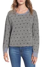 Women's Theory Lory Sheer Grid Sweater, Size - Black