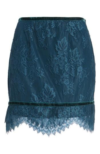 Women's Lovers + Friends Sia Lace Skirt - Blue/green