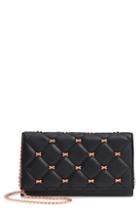 Women's Ted Baker London Quilted Bow Leather Matinee Wallet On A Chain -