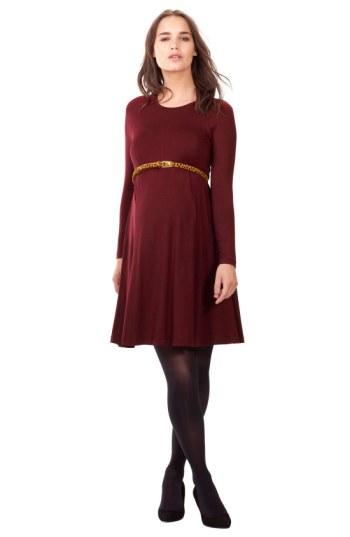 Women's Isabella Oliver 'danbury' Belted Maternity Skater Dress - Red