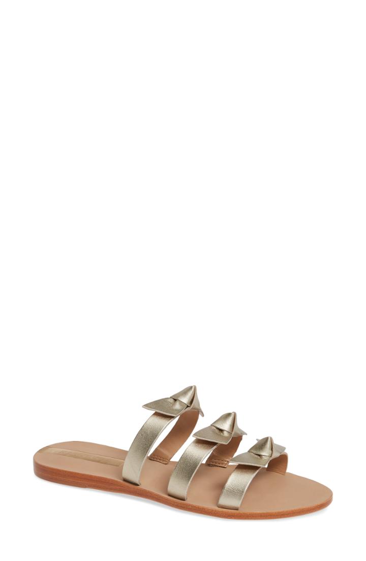 Women's Kaanas Recife Three Knot Slide Sandal M - Metallic