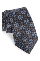 Men's Nordstrom Men's Shop Purdy Medallion Silk Tie, Size X-long - Black