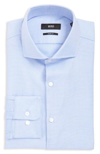 Men's Boss Sharp Fit Dress Shirt - R - Blue