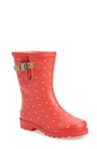 Women's Chooka 'classic Dot' Mid High Rain Boot M - Red
