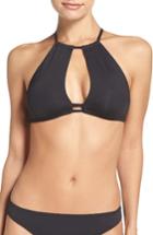Women's Becca Color Code Halter Bikini Top - Black