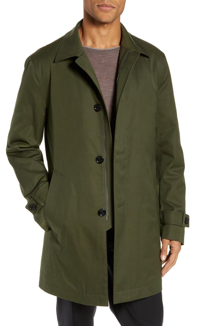 Men's Boss Dain Reversible Raincoat R - Green