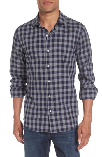Men's Bonobos Unbutton Down Slim Fit Check Sport Shirt - Blue