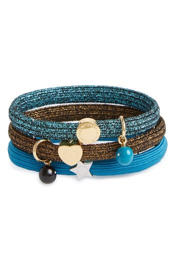 Marc Jacobs Set Of 3 Icon Ball Charm Ponytail Holders