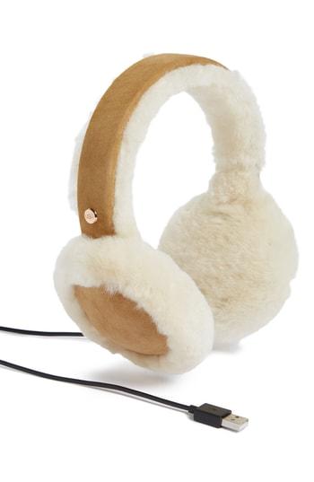 Women's Ugg Collection Genuine Shearling Bluetooth Earmuffs - Brown