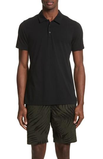 Men's Wings + Horns Short Sleeve Polo Shirt - Black