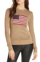 Women's Polo Ralph Lauren Metallic Cotton Blend Flag Sweater - Metallic