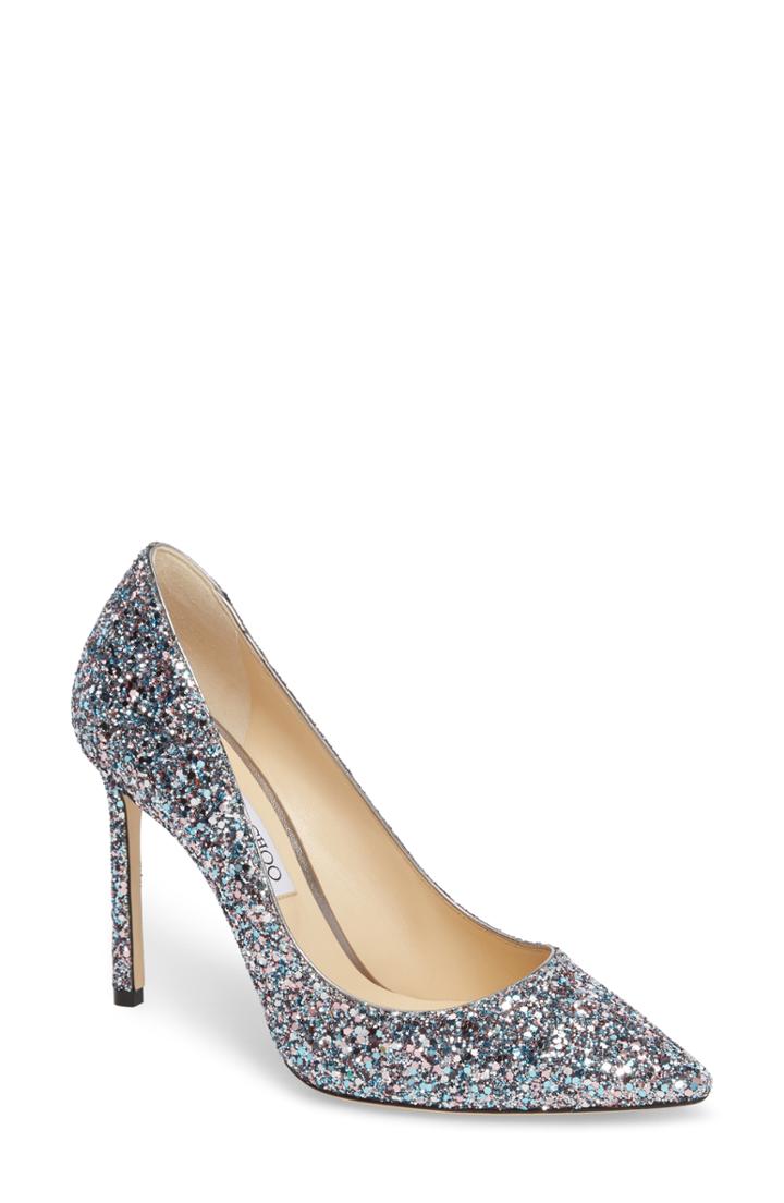 Women's Jimmy Choo Romy Glitter Pump .5us / 35.5eu - Pink