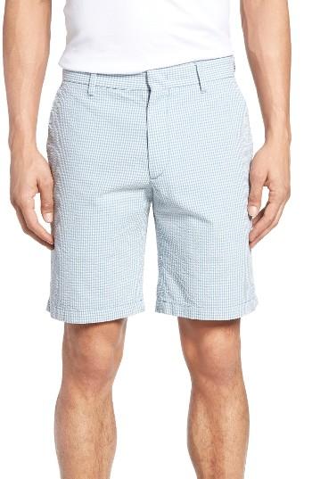 Men's Zachary Prell Fringe Check Seersucker Shorts