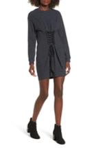 Women's Wayf Corset Detail Sweatshirt Dress - Grey