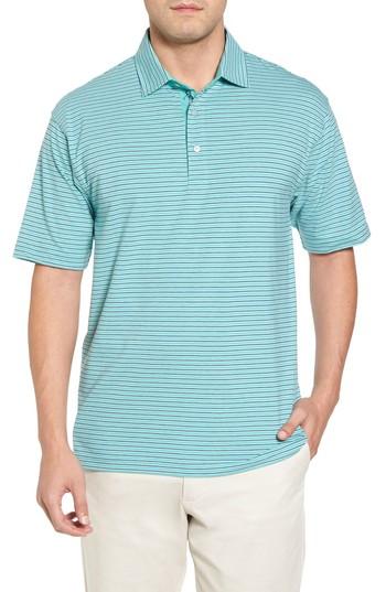 Men's Bobby Jones Crest Stripe Polo - Green