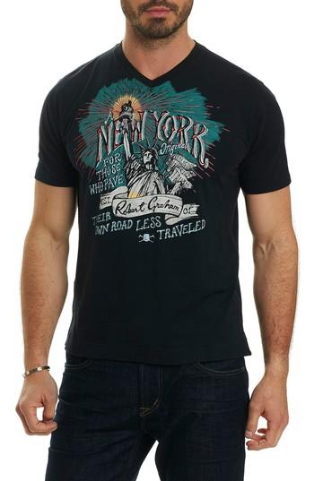 Men's Robert Graham Ny Original Graphic T-shirt - Black