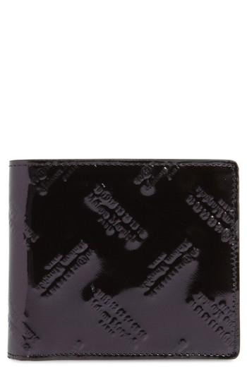 Men's Maison Margiela Embossed Leather Wallet - Black