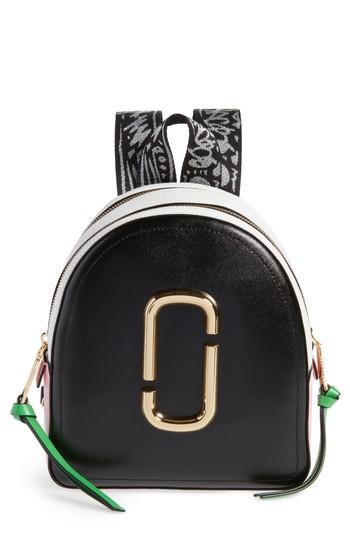 Marc Jacobs Pack Shot Leather Backpack - Black