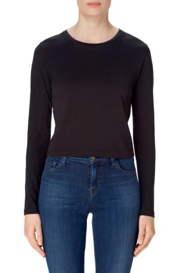 Women's J Brand Carolina Long Sleeve Crop Tee - Black