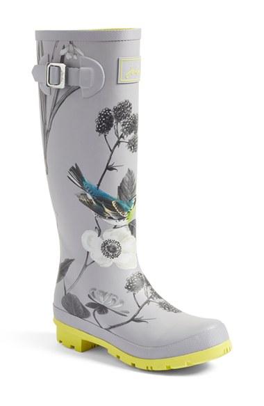 Women's Joules 'field Welly' Rain Boot M - Metallic