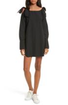 Women's Frame Bow Cold Shoulder Dress - Black