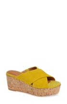 Women's Halogen Elena Platform Wedge Sandal M - Yellow