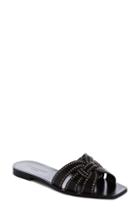 Women's Saint Laurent Nu Pieds Studded Slide Sandal Us / 36eu - Black