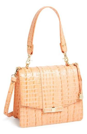 Brahmin 'ophelia' Croc Embossed Leather Shoulder