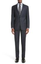 Men's Emporio Armani Trim Fit Plaid Wool Suit