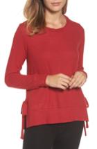Women's Gibson Side-tie Fleece Pullover - Red