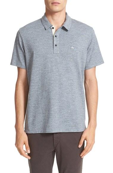 Men's Rag & Bone Standard Issue Regular Fit Slub Cotton Polo - Beige