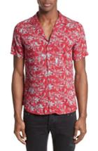 Men's The Kooples Hawaiian Collar Print Shirt Eu - Red