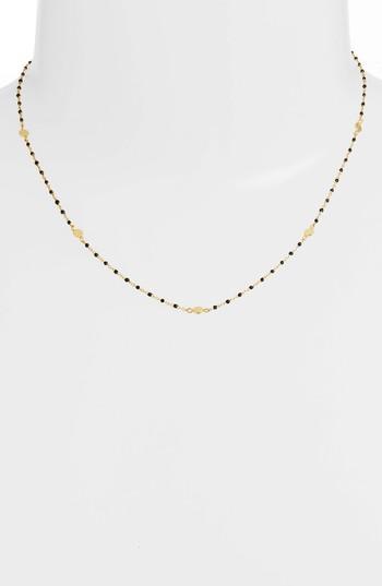 Women's Argento Vivo Beaded Station Necklace